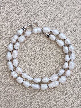 MINI BAROQUE PEARL NECKLACE--16"